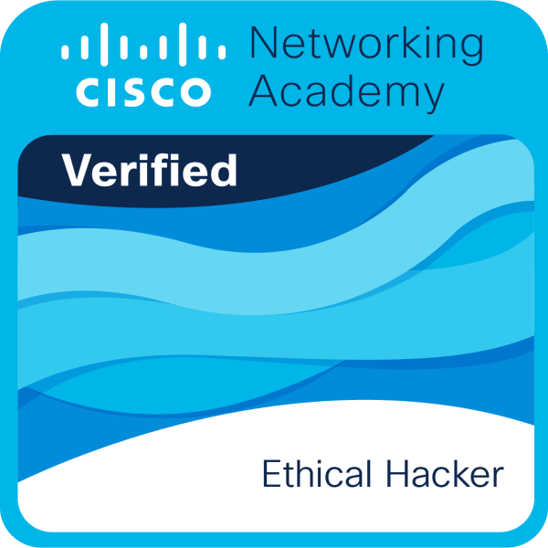 Badge officiel Cisco NetAcad Ethical Hacker